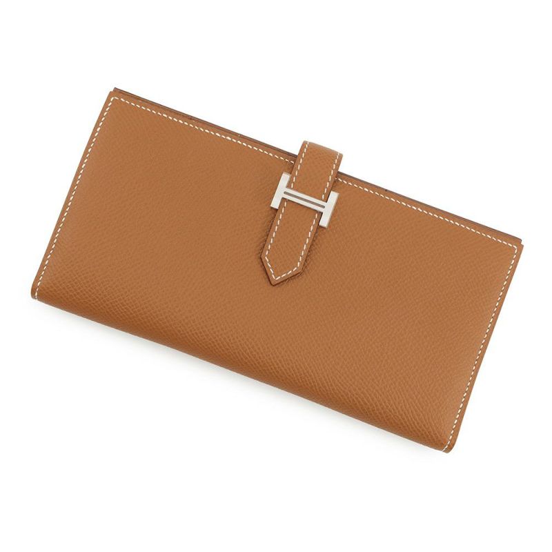 エルメス 長財布 ベアンスフレ ゴールド/シルバー金具 エプソン W刻印 HERMES 財布