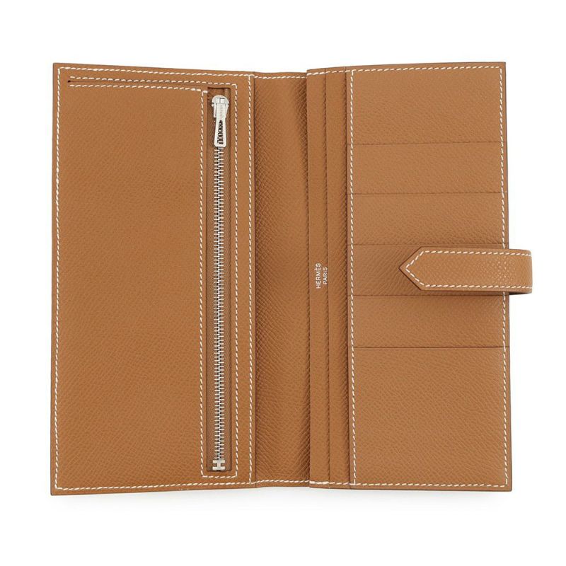 エルメス 長財布 ベアンスフレ ゴールド/シルバー金具 エプソン W刻印 HERMES 財布