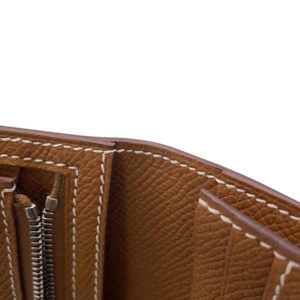 エルメス 長財布 ベアンスフレ ゴールド/シルバー金具 エプソン W刻印 HERMES 財布