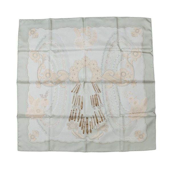 エルメス スカーフ カレ90 Doigts de Fee 妖精の指 シルク HERMES シルクスカーフ