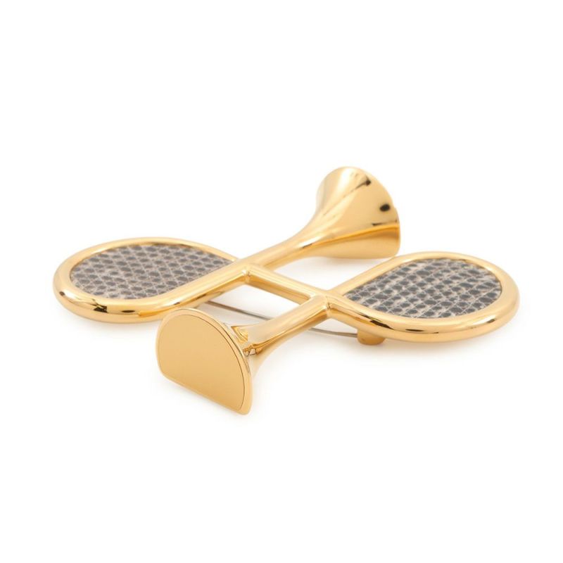 エルメス ブローチ コルH リザード HERMES アクセサリー