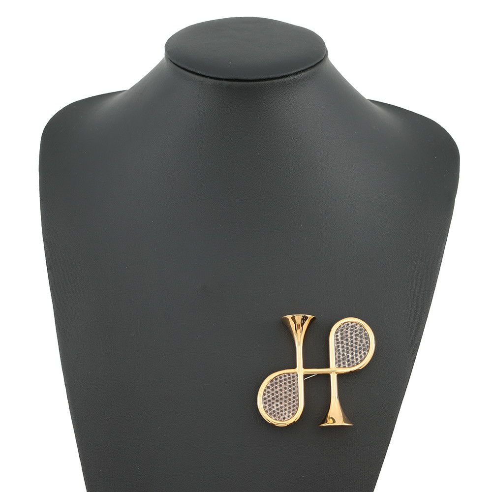 エルメス ブローチ コルH リザード HERMES アクセサリー