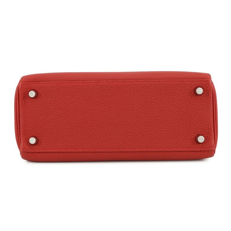 エルメス ハンドバッグ ケリー25 内縫い ルージュガランス/シルバー金具 トゴ □Q刻印 2wayショルダー