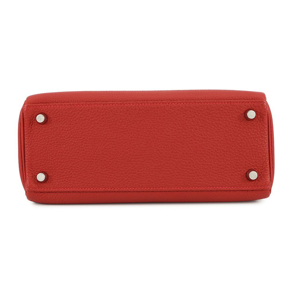 エルメス ハンドバッグ ケリー25 内縫い ルージュガランス/シルバー金具 トゴ □Q刻印 2wayショルダー