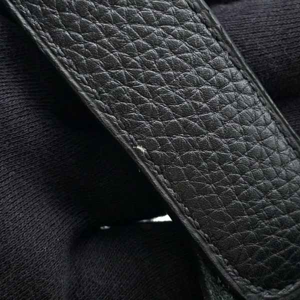 エルメス ハンドバッグ ピコタンロックMM ブラック/シルバー金具 トリヨンクレマンス T刻印 黒