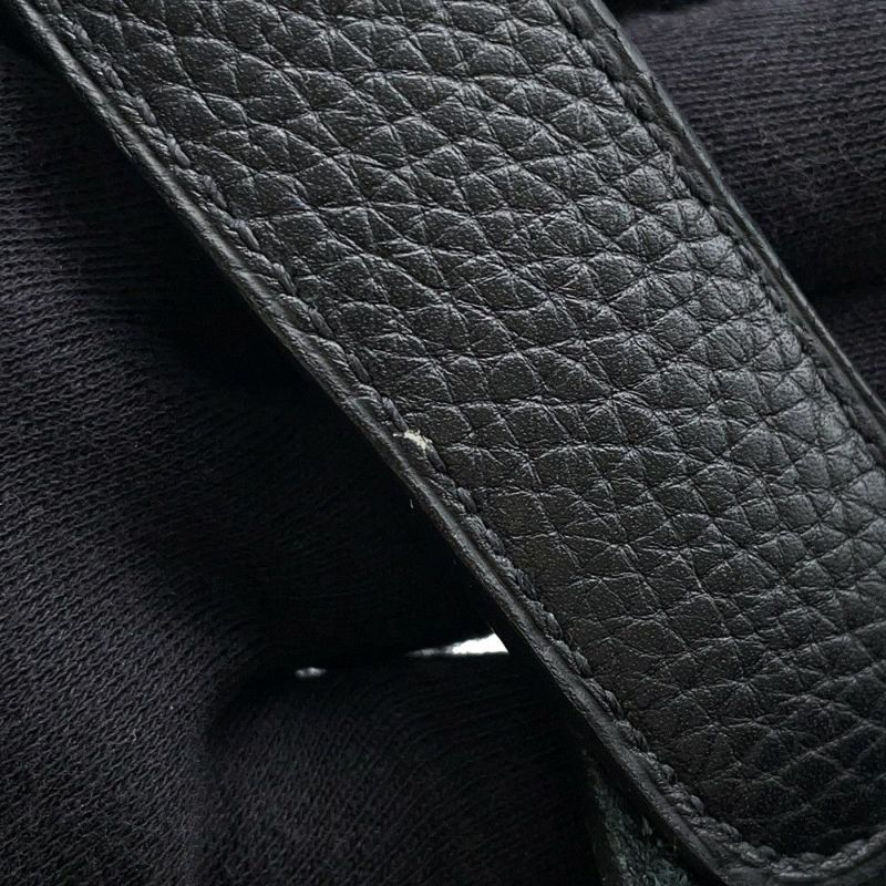 エルメス ハンドバッグ ピコタンロックMM ブラック/シルバー金具 トリヨンクレマンス T刻印 黒