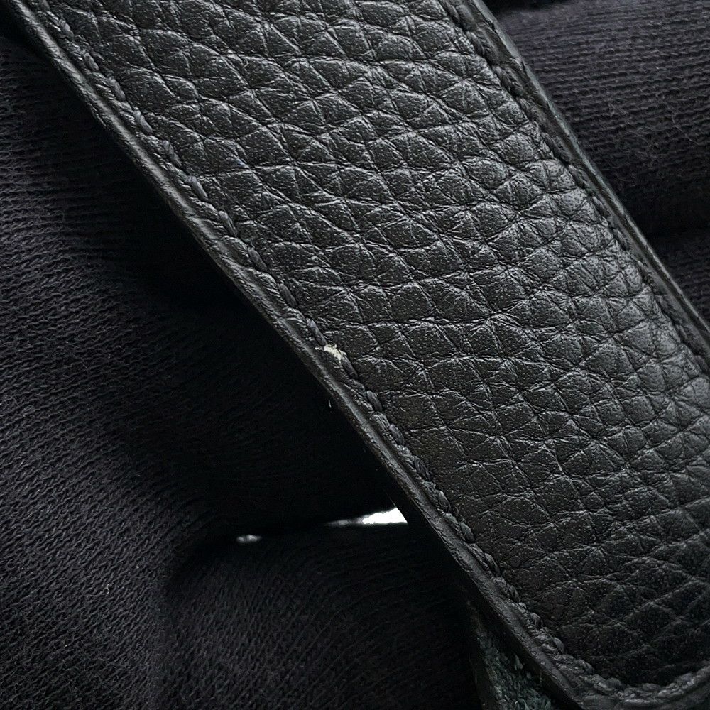 エルメス ハンドバッグ ピコタンロックMM ブラック/シルバー金具 トリヨンクレマンス T刻印 黒