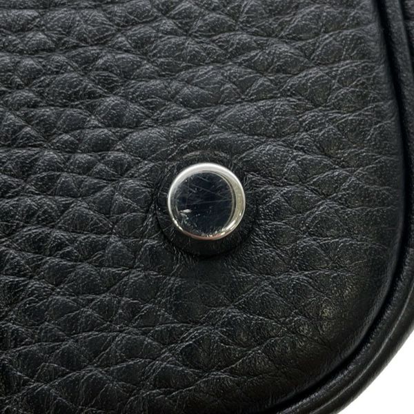 エルメス ハンドバッグ ピコタンロックMM ブラック/シルバー金具 トリヨンクレマンス T刻印 黒