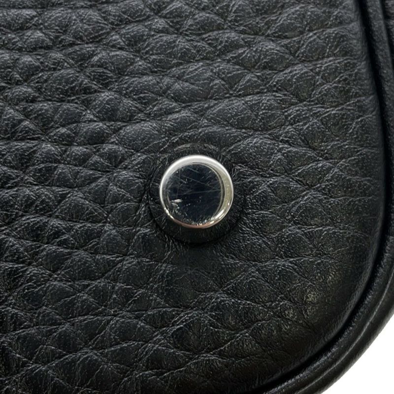 エルメス ハンドバッグ ピコタンロックMM ブラック/シルバー金具 トリヨンクレマンス T刻印 黒