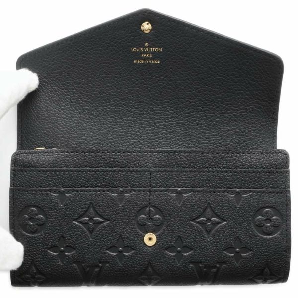 ルイヴィトン 長財布 モノグラム・アンプラント ポルトフォイユ・サラ M82257 LOUIS VUITTON 黒 ブラック