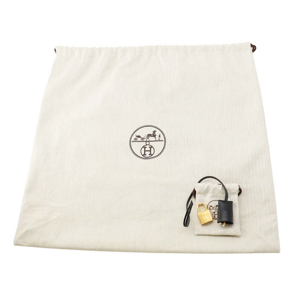 エルメス エールバッグジップPM ブラック/ゴールド金具 トワルミリタリー/ヴァッシュハンター U刻印  黒