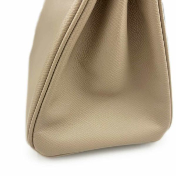 エルメス バーキン25 トリコロール トレンチ/クレ/エトゥープ/シルバー金具 エプソン K刻印 HERMES Birkin ハンドバッグ