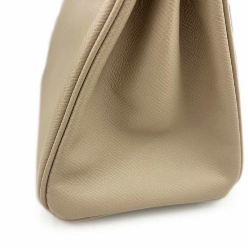 エルメス バーキン25 トリコロール トレンチ/クレ/エトゥープ/シルバー金具 エプソン K刻印 HERMES Birkin ハンドバッグ