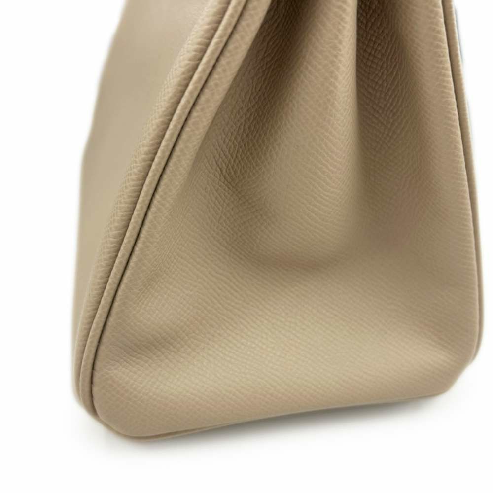 エルメス バーキン25 トリコロール トレンチ/クレ/エトゥープ/シルバー金具 エプソン K刻印 HERMES Birkin ハンドバッグ