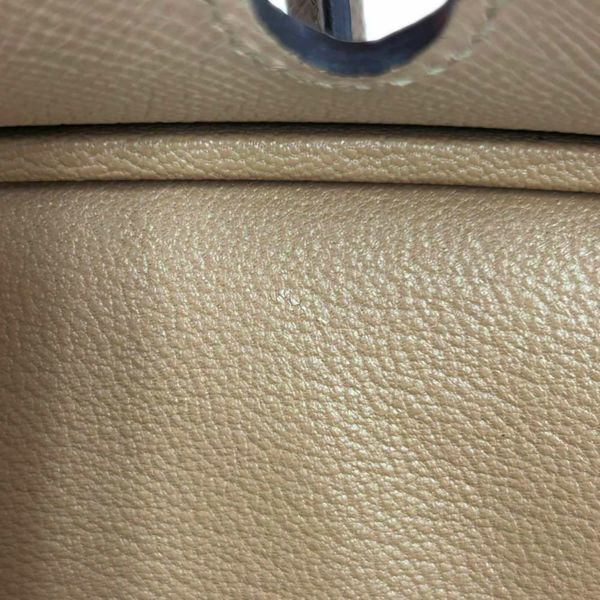 エルメス バーキン25 トリコロール トレンチ/クレ/エトゥープ/シルバー金具 エプソン K刻印 HERMES Birkin ハンドバッグ