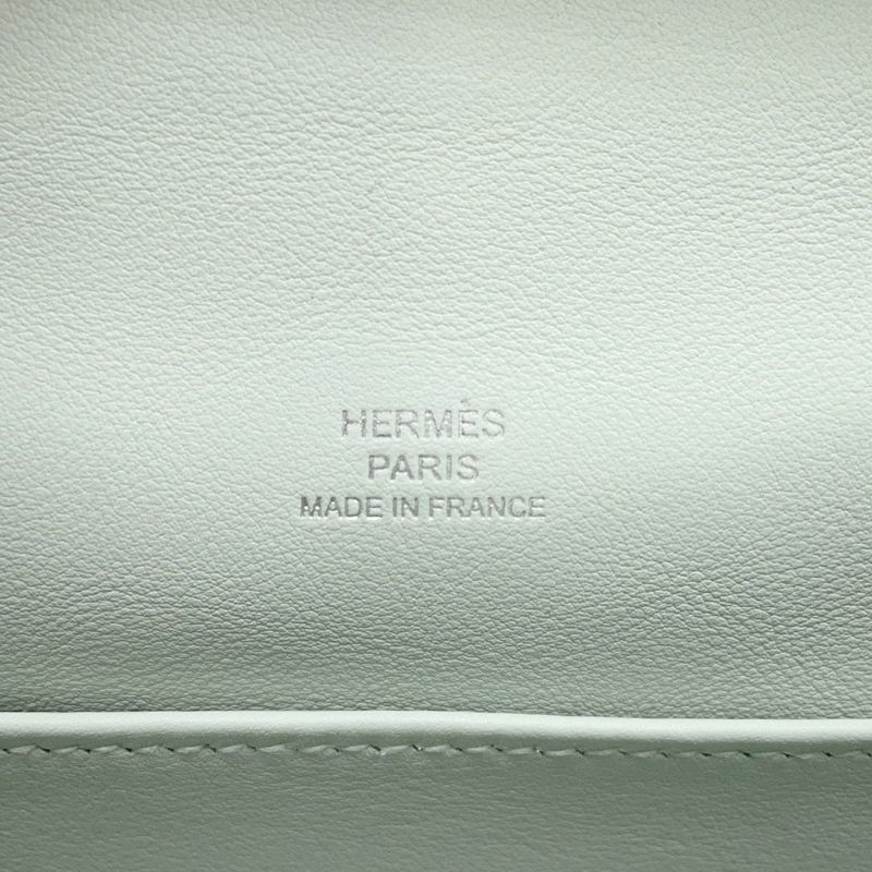 エルメス ハンドバッグ ポシェットケリー ヴェールペパーミント/シルバー金具 スイフト K刻印