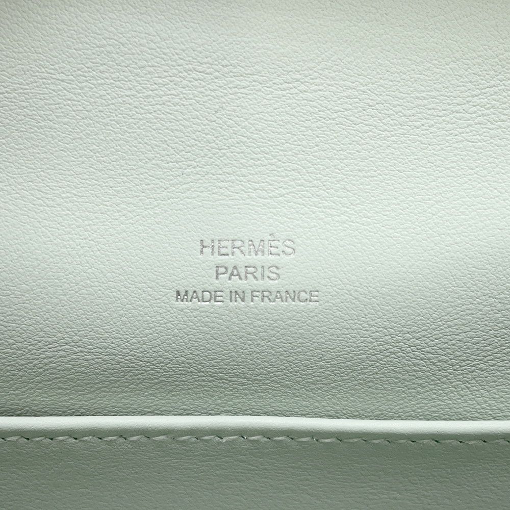 エルメス ハンドバッグ ポシェットケリー ヴェールペパーミント/シルバー金具 スイフト K刻印