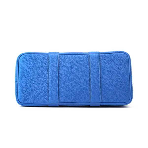 エルメス トートバッグ ガーデンパーティTPM ブルーイドラ/シルバー金具 ネゴンダ K刻印