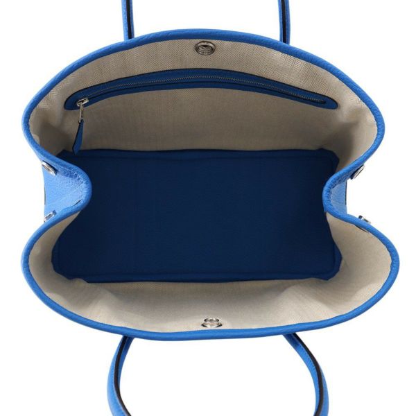 エルメス トートバッグ ガーデンパーティTPM ブルーイドラ/シルバー金具 ネゴンダ K刻印