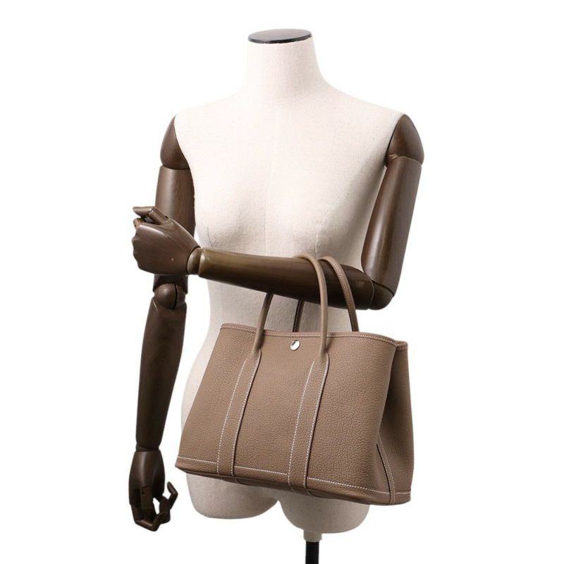 エルメス トートバッグ ガーデンパーティTPM エトゥープ/シルバー金具 ネゴンダ K刻印