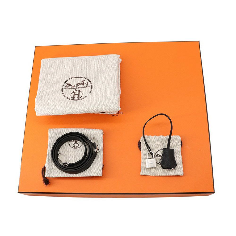 エルメス ハンドバッグ ケリー35 内縫い ブラック/シルバー金具 トゴ K刻印 2wayショルダー 黒