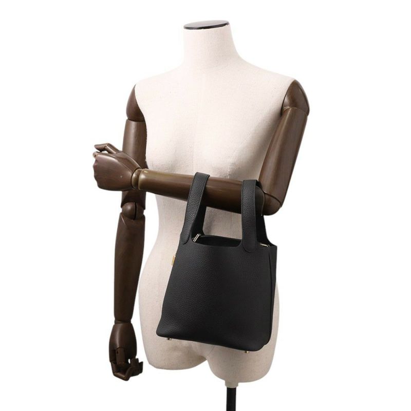 エルメス ハンドバッグ ピコタンロックPM ブラック/ゴールド金具 トリヨンクレマンス K刻印