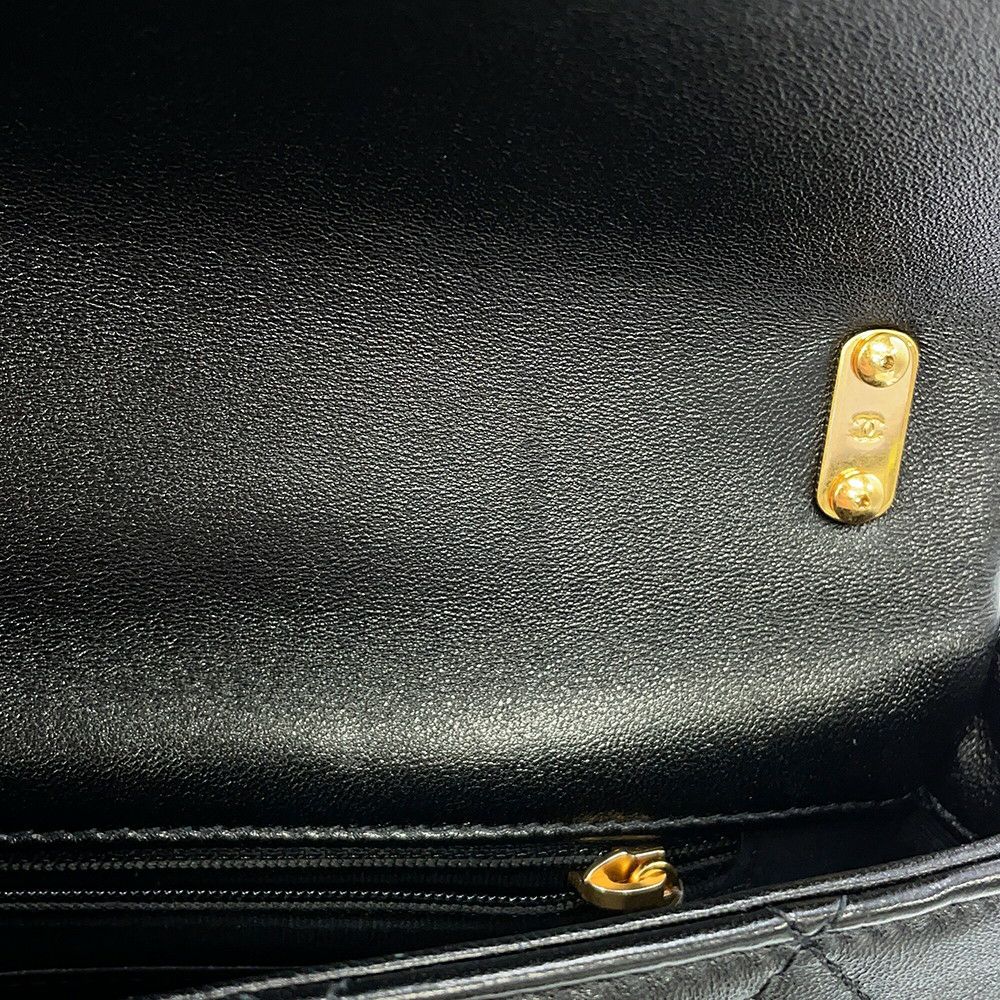 シャネル チェーンショルダーバッグ マトラッセ ココマーク スモール ラムスキン AS3214 CHANEL ワンショルダー 黒