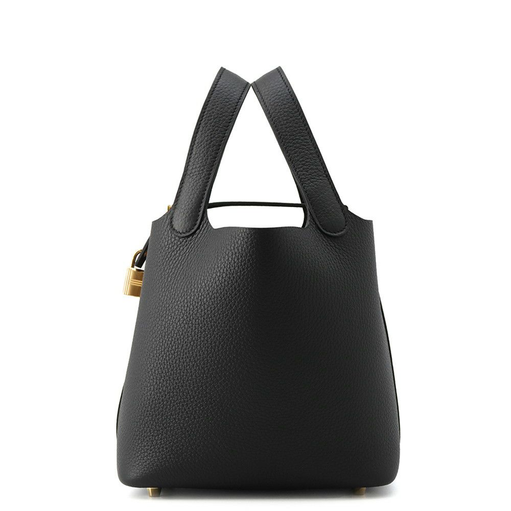 エルメス ハンドバッグ ピコタンロックPM ブラック/ゴールド金具 トリヨンクレマンス K刻印 黒