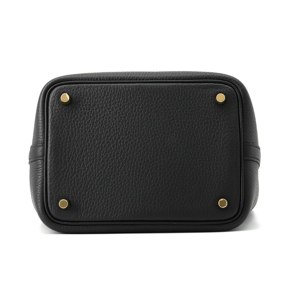 エルメス ハンドバッグ ピコタンロックPM ブラック/ゴールド金具 トリヨンクレマンス K刻印 黒