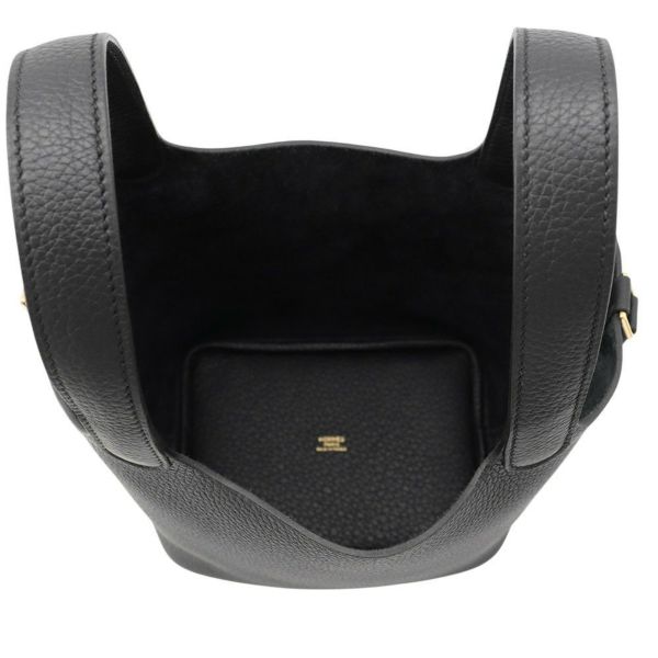 エルメス ハンドバッグ ピコタンロックPM ブラック/ゴールド金具 トリヨンクレマンス K刻印 黒