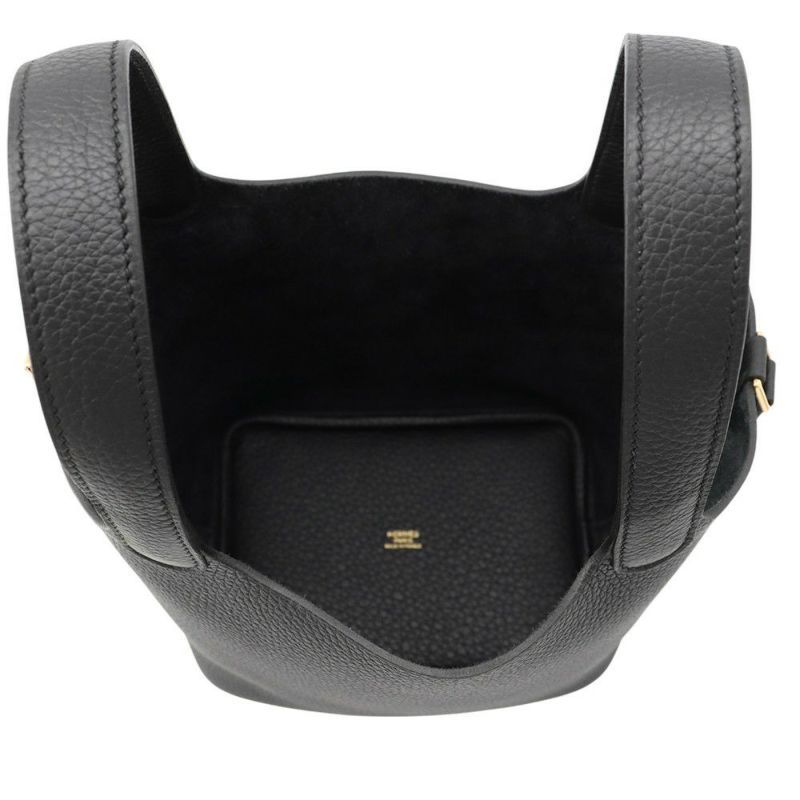 エルメス ハンドバッグ ピコタンロックPM ブラック/ゴールド金具 トリヨンクレマンス K刻印 黒