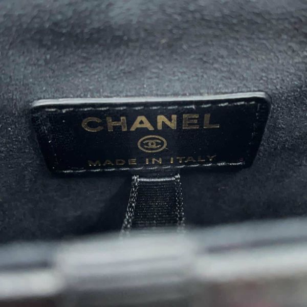 シャネル チェーンショルダーバッグ フォンホルダー ココマーク ツイード A94471 CHANEL 黒