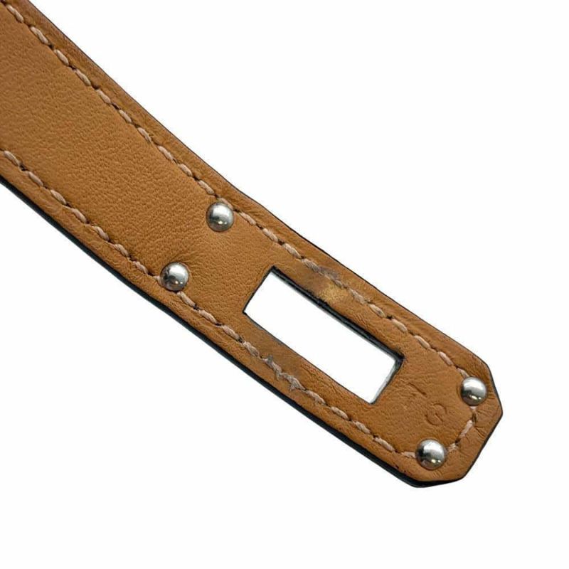 エルメス ブレスレット ケリー ドゥブルトゥール ブラック/シルバー金具 スイフト B刻印 サイズT3