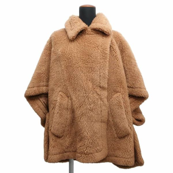 マックスマーラ アウター テディベア TEBE ケープ ポンチョ キャメルウール シルク 473607236 MaxMara ジャケット