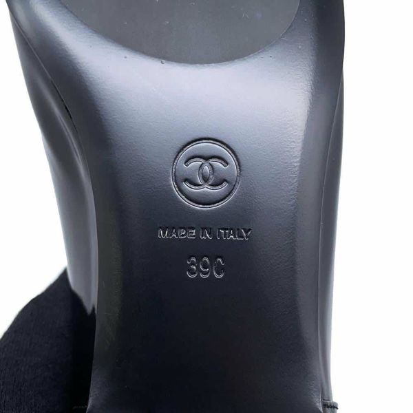 シャネル パンプス ココマーク ポインテッドトゥ パテント レディースサイズ39C G45292 CHANEL ローファー 靴 黒