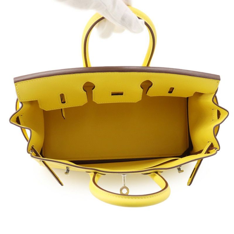 エルメス バーキン25 ジョーヌナプル/シルバー金具 スイフト B刻印 HERMES Birkin ハンドバッグ