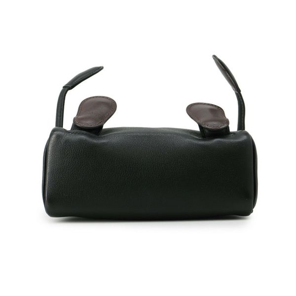 エルメス ハンドバッグ ケリードール ブラック/シルバー金具 ガリバー □D刻印 HERMES バッグ 黒