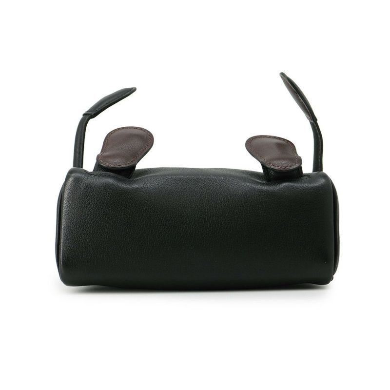 エルメス ハンドバッグ ケリードール ブラック/シルバー金具 ガリバー □D刻印 HERMES バッグ 黒