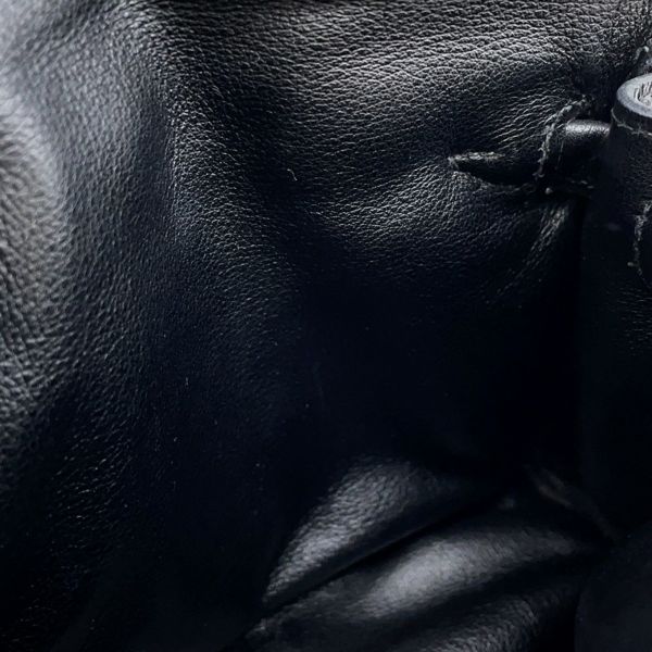 エルメス ハンドバッグ ケリードール ブラック/シルバー金具 ガリバー □D刻印 HERMES バッグ 黒