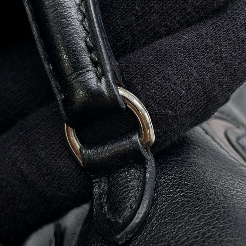 エルメス ハンドバッグ ケリードール ブラック/シルバー金具 ガリバー □D刻印 HERMES バッグ 黒