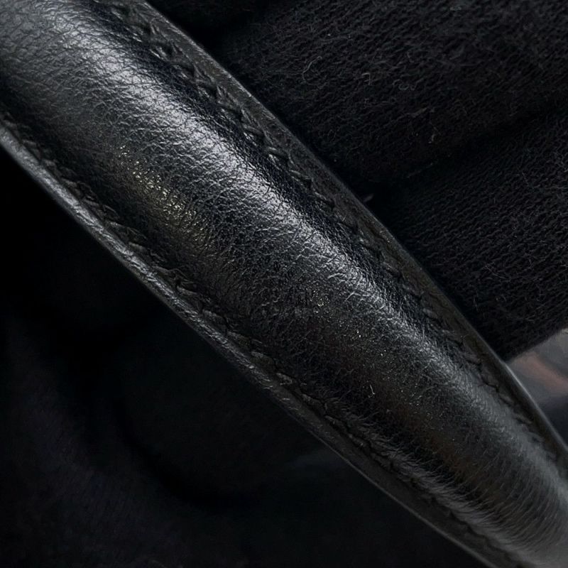 エルメス ハンドバッグ ケリードール ブラック/シルバー金具 ガリバー □D刻印 HERMES バッグ 黒