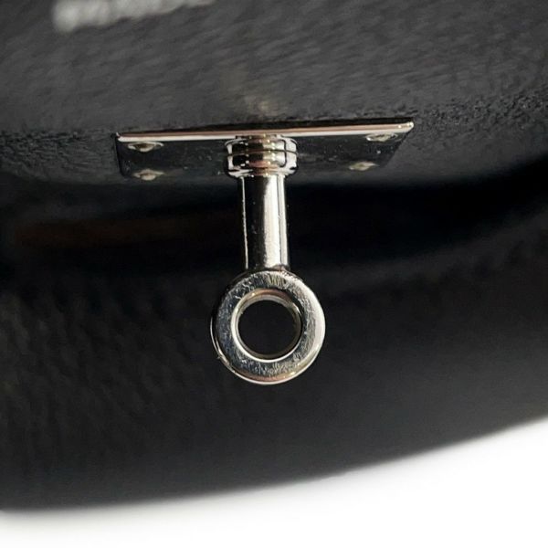 エルメス ハンドバッグ ケリードール ブラック/シルバー金具 ガリバー □D刻印 HERMES バッグ 黒