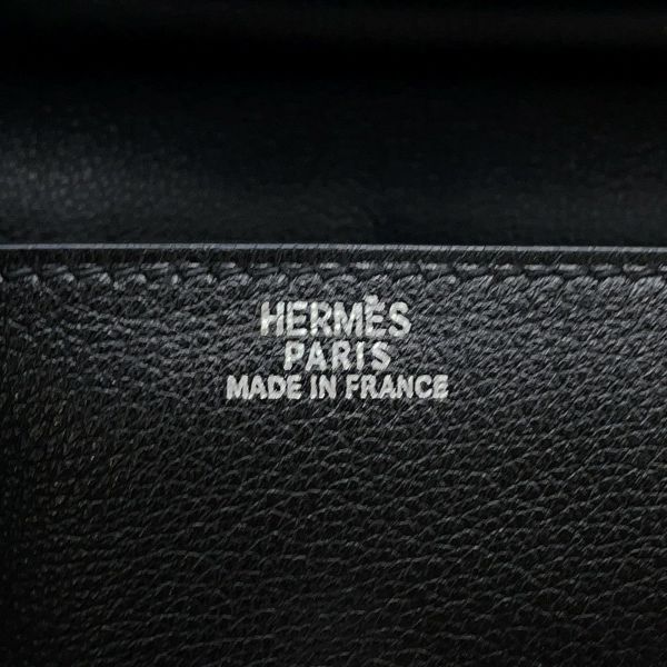 エルメス ハンドバッグ ケリードール ブラック/シルバー金具 ガリバー □D刻印 HERMES バッグ 黒
