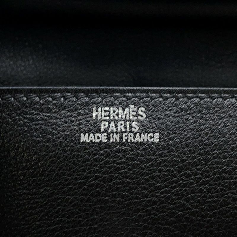 エルメス ハンドバッグ ケリードール ブラック/シルバー金具 ガリバー □D刻印 HERMES バッグ 黒