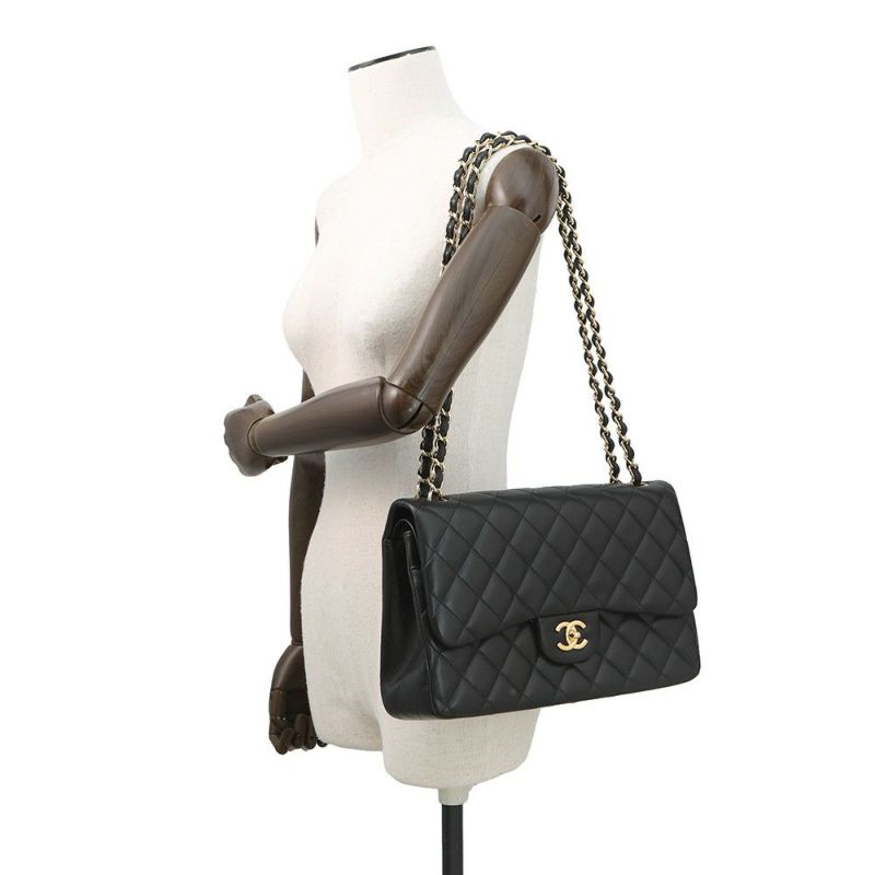 シャネル チェーンショルダーバッグ マトラッセ30 ラムスキン ココマーク A58600 CHANEL バッグ 黒