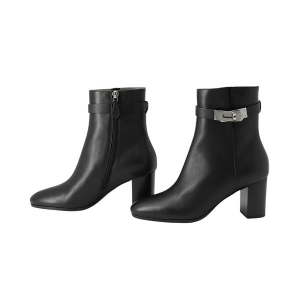 エルメス ブーツ サンジェルマン カーフレザー レディースサイズ36 HERMES 靴 黒