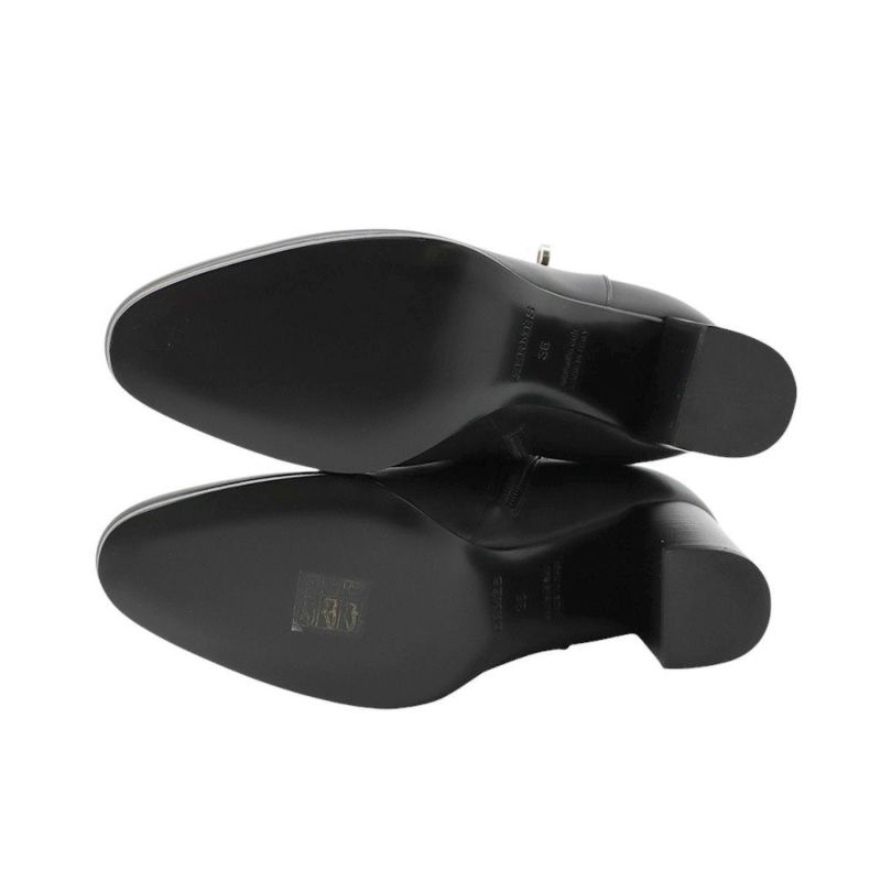 エルメス ブーツ サンジェルマン カーフレザー レディースサイズ36 HERMES 靴 黒