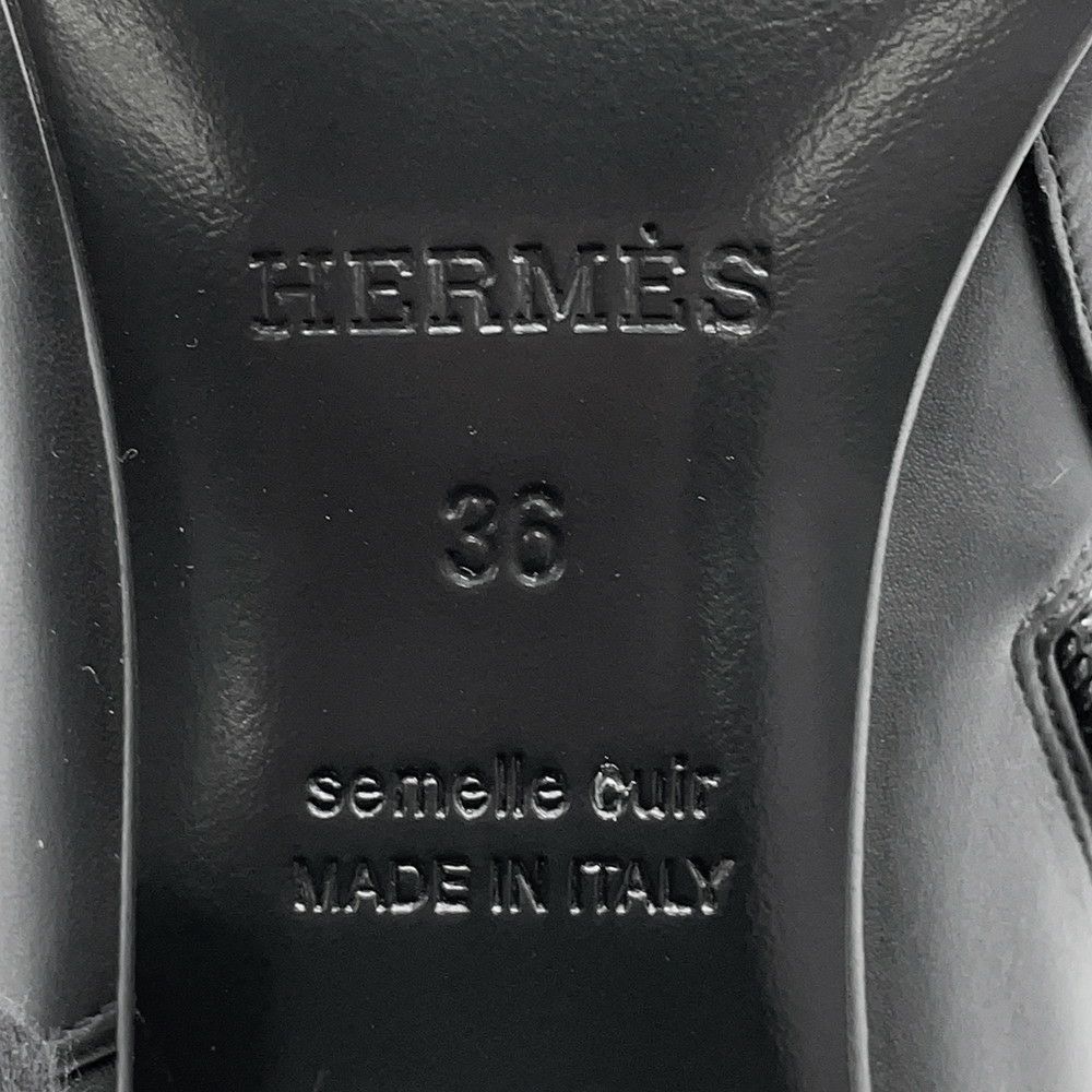 エルメス ブーツ サンジェルマン カーフレザー レディースサイズ36 HERMES 靴 黒