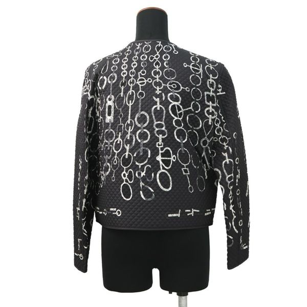 エルメス ジャケット Do Re Boucles ド・レ・ブックル キルティング ノーカラージャケット レディースサイズ38 HERMES アウター