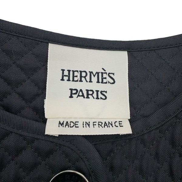 エルメス ジャケット Do Re Boucles ド・レ・ブックル キルティング ノーカラージャケット レディースサイズ38 HERMES アウター